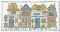 Along Rosebud Lane Cross Stitch Pattern By Imaginating
