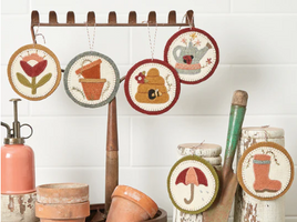 Grow and Bloom Ornaments Wool Applique Pattern By Buttermilk Basin BMB 1874