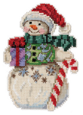 Snowman With Candy Cane JS20-2116 Mill Hill Jim Shore Beaded Cross Stitch kit