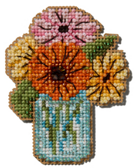 Mason Jar Mill Hill MH18-2511 Spring Bouquet Counted Glass Bead Kit