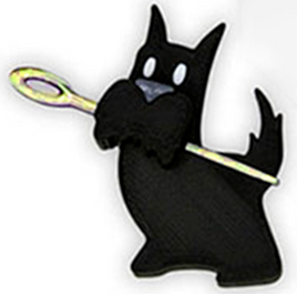 Scottie Dog With Yellow Needle - Needle Minder Rosie & Me