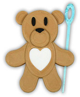Teddy Bear Holding Blue Needle - Needle Minder Rosie & Me