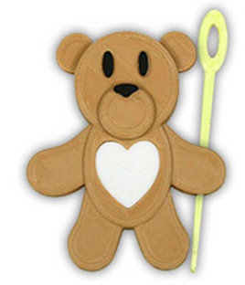 Teddy Bear Holding Yellow Needle - Needle Minder Rosie & Me