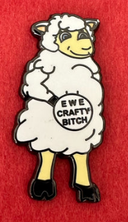 Ewe Crafty B*tch Sheep Shaped Needle Minder By Rebel Stitcher Designs