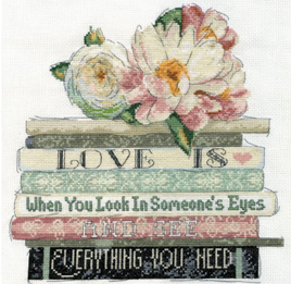 Love Is Books Cross Stitch Kit By Design Works