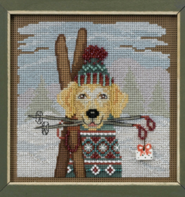 Ski Dog Mill Hill Buttons & Beads Cross Stitch Kit Winter Series
