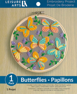 Butterflies Embroidery Kit By Leisure Arts