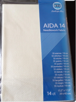 14 ct. Ecru 15.5" x 17.7" Aida Prepacked By RTO