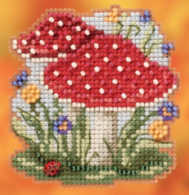 Mill Hill Counted Cross Stitch Kit 2.5"X2.75"-Red Cap Mushroom (14 Count)