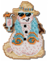 Snowman Vacation Mill Hill MH18-2536 Bead and Cross Stitch Magnet kit