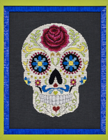 Sugar Skull # 1 Cross Stitch Leaflet / Pattern By Glendon Place
