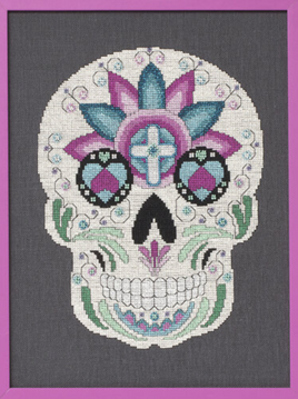 Sugar Skull # 3 Cross Stitch Leaflet Pattern By Glendon Place