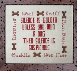 Silence is Golden Cross Stitch Pattern by Rosie & Me