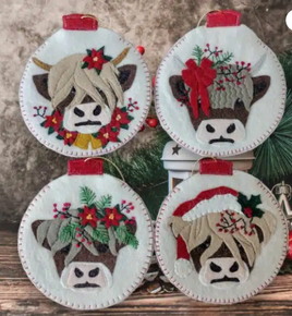 Christmas Cows Ornament Kit By Rachels of Greenfield