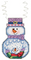 Snowman With Snowballs Janlynn / Holiday Wizzers Counted Cross Stitch Kit 3