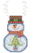 Snowman With Tree Janlynn / Holiday Wizzers Counted Cross Stitch Kit 3