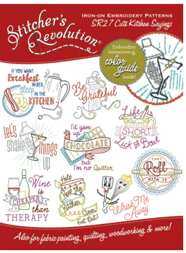 Cute Kitchen Sayings #27 Iron On Hand Stitch Embroidery Patterns