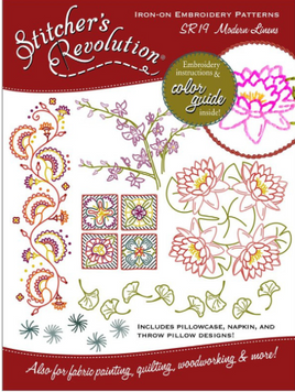 Modern Linens #19 Iron On Hand Stitch Embroidery Patterns