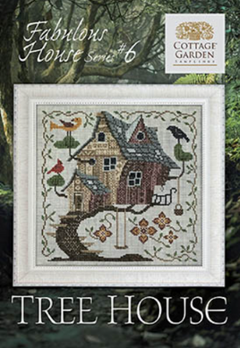 Tree House Fabulous House Series #6 Cross Stitch Leaflet / Pattern By Cottage Garden Samplings