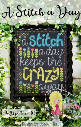 A Stitch A Day Cross Stitch Pattern by Little Stitch Girl Paper Pattern