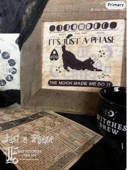 It's Just A Phase The Moon Made Me Do It Cross Stitch Pattern By The Primitive Hare - Paper Pattern