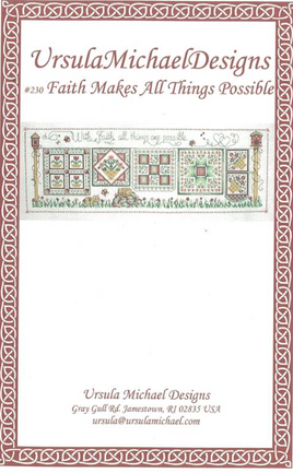Faith Makes All Things Possible - Paper Cross Stitch Pattern By Ursula Michaels Designs