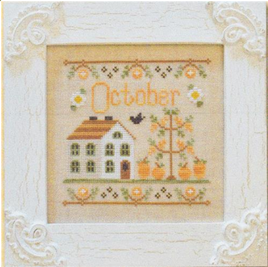 October Cottage Cross Stitch Pattern By Country Cottage Needleworks