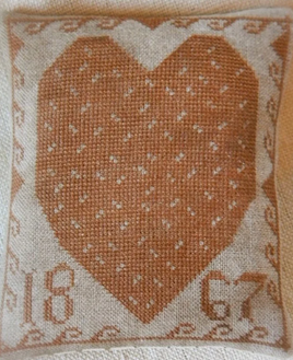 Calico Heart Cross Stitch Pattern By Notforgotten Farm