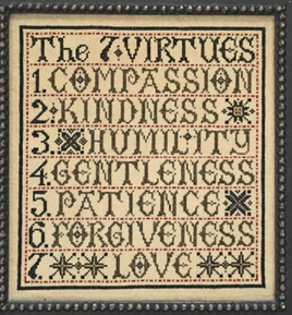 The 7 Virtues Cross Stitch Paper Pattern By La-D-Da