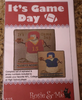 It's Game Day Cross Stitch Paper Pattern By Rosie & Me