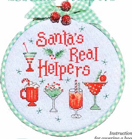 Hoop De Doo Santa's Helpers Cross Stitch Pattern By Sue Hillis Designs