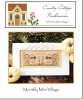 October Monthly Mini Village Cross Stitch Pattern By Country Cottage