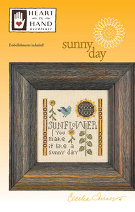 Sunny Day w/ Emb Cross Stitch Chart By Heart In Hand