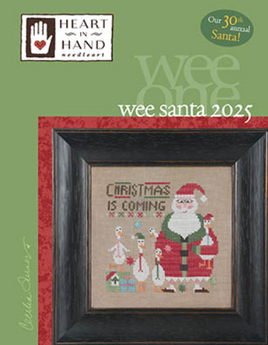 Wee Santa 2025 Cross Stitch Paper Pattern By Heart In Hand