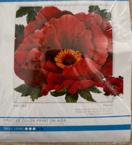 Peony No Count Preprinted Cross Stitch Kit By Needleart World