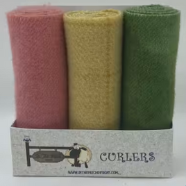 Wool Curlers 4in X 16in Peaches 3 Pieces of Hand Dyed Felted Wool By In The Patch Designs