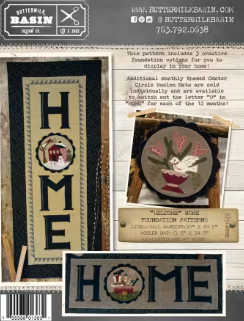 Welcome Home Wall Hanging Wool Applique Pattern By Buttermilk Basin