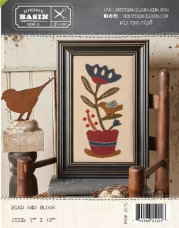 Bird and Bloom # BMB3015 Wool Applique Pattern By Buttermilk Basin
