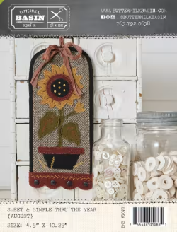 Sweet and Simple August # BMB3077 Wool Applique Pattern By Buttermilk Basin