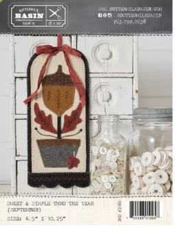 Sweet and Simple September # BMB3086 Wool Applique Pattern By Buttermilk Basin