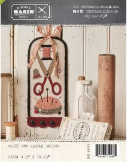 Sweet and Simple Sewing # BMB3087 Wool Applique Pattern By Buttermilk Basin