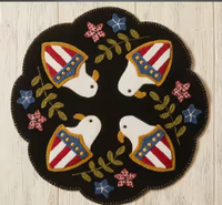 Eagles of Glory Mat # BMB3361 Wool Applique Pattern By Buttermilk Basin