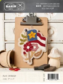 Flag Bouquet # BMB3368 Wool Applique Pattern By Buttermilk Basin