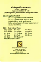 Vintage Christmas Ornament Quilt Shop #18 CDHV018 Pre-Printed Hand Embroidery Pattern By Chickadee Hollow