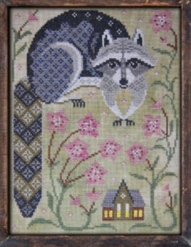 The Raccoon - Cottage Garden Samplings - A Year in the Woods Cross Stitch pattern 4 of 12