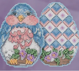 Bluebird Egg Mill Hill JS18-1816 Jim Shore Ornament Kit - Finished Size 2.75" x 3.75"