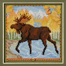 Autumn Moose Mill Hill Buttons & Beads Kit MH14-2425 Autumn Series
