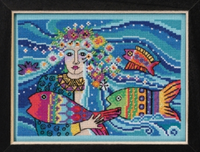 Ocean Goddess Mill Hill / Laurel Birch 7" x 5" Counted Cross Stitch kit