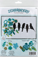 Zenbroidery "Birds" Felt Embroidery Appliquie Kit