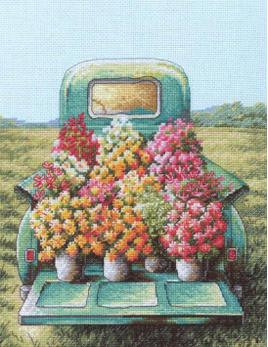 Flowers For Sale Counted Cross Stitch Kit 9" X 12" by Dimensions